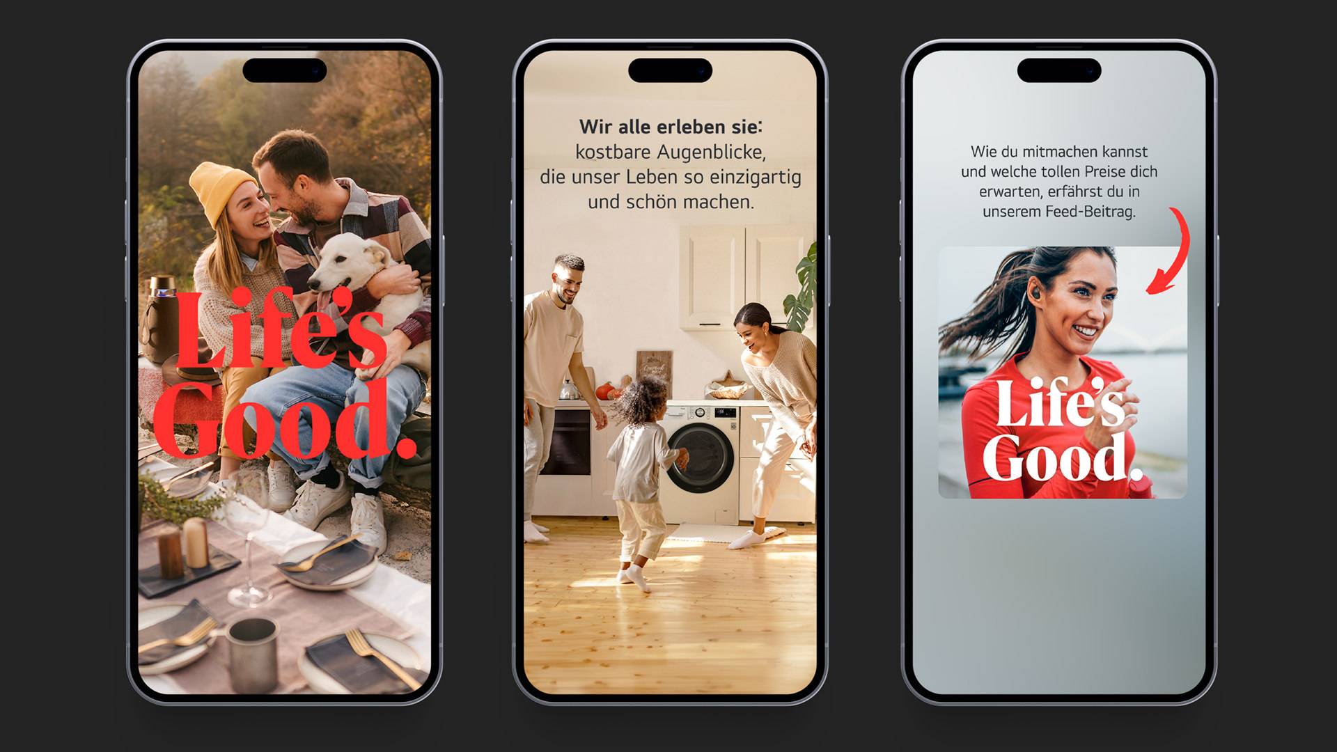 LG Brand-Kampagne OOH Lifes Good Instagram Story