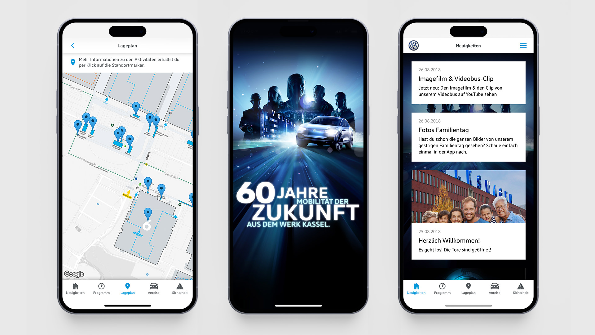 VW Volkswagen Familientag 60 Jahre Mobile App